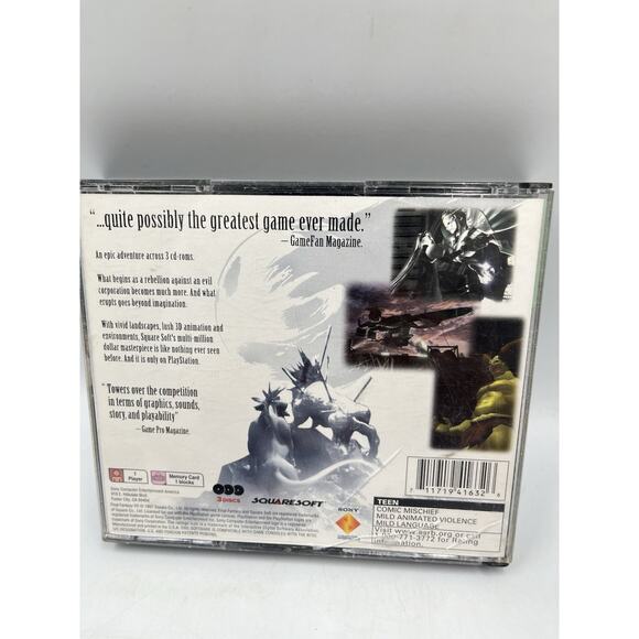 Final Fantasy VII 7 PS1 (PlayStation 1, 1997) CIB Complete Tested Working - Picture 6 of 12